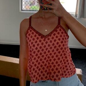 Arnhem Boho Print Pink & Orange Tank